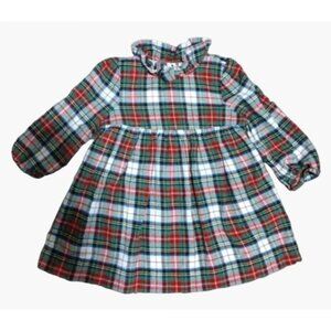 BABY GAP 12- 18 Months Toddler Dress Holiday Dress Baby Girl plaid Ruffle NEckli